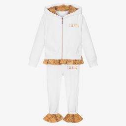 Alviero Martini-Girls White Geo Map Tracksuit | Childrensalon Outlet