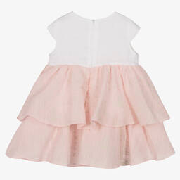 Alviero Martini-Girls White & Pink Geo Map Dress | Childrensalon Outlet