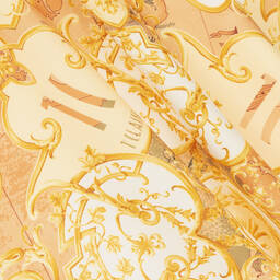 Alviero Martini-Girls Yellow & Gold A-Line Logo Dress | Childrensalon Outlet