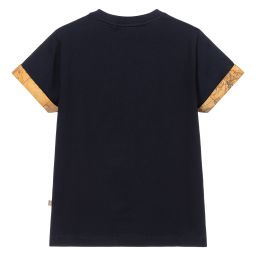 Alviero Martini-Синяя футболка с географической картой | Childrensalon Outlet