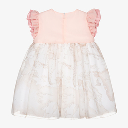Alviero Martini-Pink Geo Map Ruffle Dress | Childrensalon Outlet