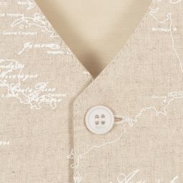 Alviero Martini-Teen Beige Linen Waistcoat | Childrensalon Outlet