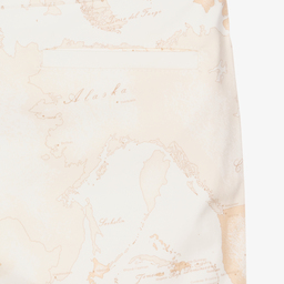 Alviero Martini-Бежевые шорты с картой мира для подростков | Childrensalon Outlet