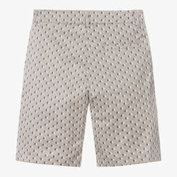 Alviero Martini-Teen Boys Beige Monogram Shorts | Childrensalon Outlet