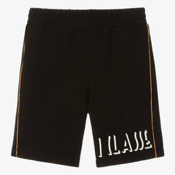 Alviero Martini-Teen Boys Black Cotton 1a Classe Shorts | Childrensalon Outlet
