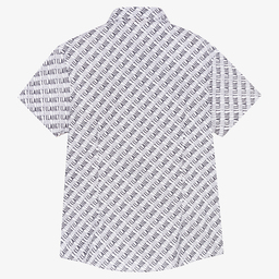 Alviero Martini-Белая хлопковая рубашка для мальчиков-подростков | Childrensalon Outlet