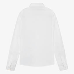 Alviero Martini-قميص بربطة عنق قطن لون أبيض للمراهقين | Childrensalon Outlet