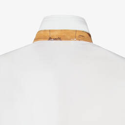 Alviero Martini-Teen Boys White & Geo Map Cotton Shirt | Childrensalon Outlet