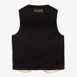 Alviero Martini-Teen Boys White Geo Map Cotton Waistcoat | Childrensalon Outlet