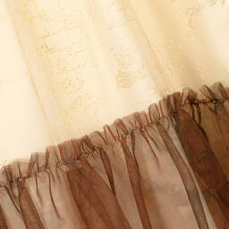 Alviero Martini-Teen Girls Beige & Gold Geo Map Dress | Childrensalon Outlet