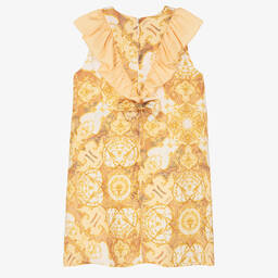 Alviero Martini-Teen Girls Gold A-Line Logo Dress | Childrensalon Outlet