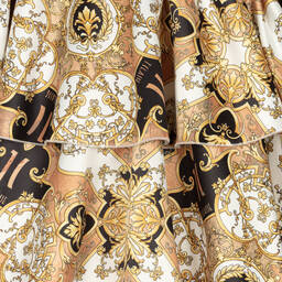 الفيرو مارتيني-فستان تينز بناتي تول مزين بترتر لون ذهبي | Childrensalon Outlet