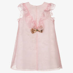 Alviero Martini-Teen Girls Pink Organza Geo Map Dress | Childrensalon Outlet