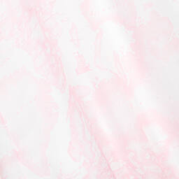 Alviero Martini-Teen Girls White & Pink Organza Geo Dress | Childrensalon Outlet