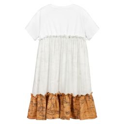 Alviero Martini-Teen White Geo Map Dress | Childrensalon Outlet