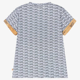 Alviero Martini-White & Black 1a Classe Logo T-Shirt | Childrensalon Outlet