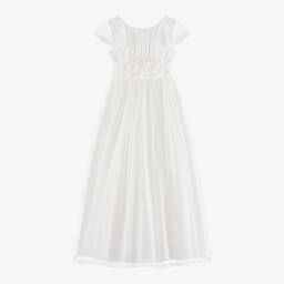 امايا-فستان تول مطرز لون عاجي | Childrensalon Outlet