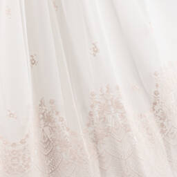 Amaya-Girls Lace Ivory & Pink Gown | Childrensalon Outlet
