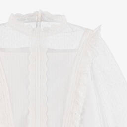 Amaya-Girls Off-White Tulle Top | Childrensalon Outlet