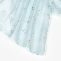 AMIKI Children-Очаровательная шелковая пижама с цветочным узором синего цвета | Childrensalon Outlet