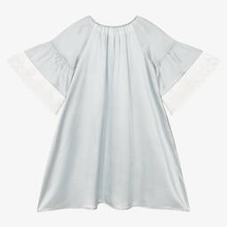 AMIKI Children-Girls Blue Silk Nightdress | Childrensalon Outlet