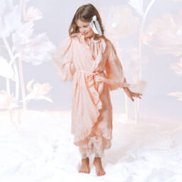 AMIKI Children-Girls Blush Heart Dressing Robe | Childrensalon Outlet