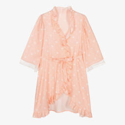 AMIKI Children-Girls Blush Heart Dressing Robe | Childrensalon Outlet