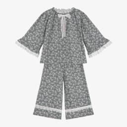 AMIKI Children-Girls Cotton Floral Nightwear Set | Childrensalon Outlet