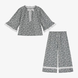 AMIKI Children-Girls Cotton Floral Nightwear Set | Childrensalon Outlet