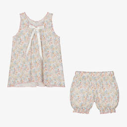 AMIKI Children-Girls Floral Cotton Short Pyjamas | Childrensalon Outlet