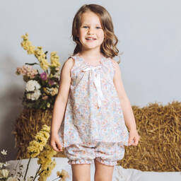 AMIKI Children-Girls Floral Cotton Short Pyjamas | Childrensalon Outlet