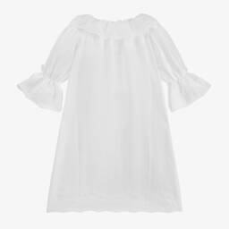 AMIKI Children-Girls Ivory Cotton Nightgown | Childrensalon Outlet