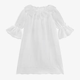 AMIKI Children-Girls Ivory Cotton Nightgown | Childrensalon Outlet