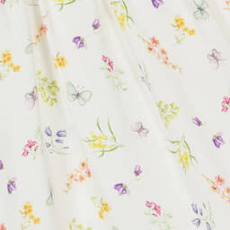 AMIKI Children-Girls Ivory Floral Viscose Pyjamas | Childrensalon Outlet