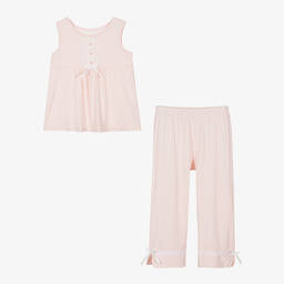 AMIKI Children-Girls Pale Pink Micromodal Pyjamas | Childrensalon Outlet