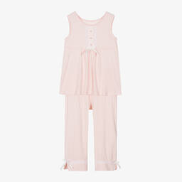 AMIKI Children-Girls Pale Pink Micromodal Pyjamas | Childrensalon Outlet