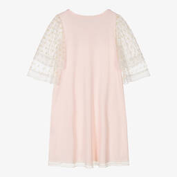 اميكي تشلدرن-قميص نوم مودال جيرسي ودانتيل لون زهري للبنات | Childrensalon Outlet