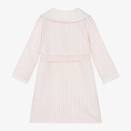 اميكي تشلدرن-روب قطن وكتان مقلم لون زهري للبنات | Childrensalon Outlet