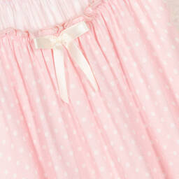 AMIKI Children-Girls Pink Viscose Polka Dot Nightdress | Childrensalon Outlet