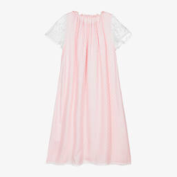 AMIKI Children-Girls Pink Viscose Polka Dot Nightdress | Childrensalon Outlet