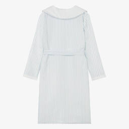 AMIKI Children-Teen Boys Blue Stripe Dressing Gown | Childrensalon Outlet