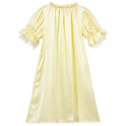 AMIKI Children-Teen Yellow Silk Nightdress | Childrensalon Outlet
