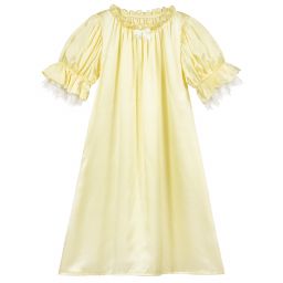 AMIKI Children-Teen Yellow Silk Nightdress | Childrensalon Outlet
