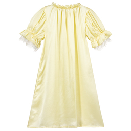 AMIKI Children-Yellow Silk Nightdress | Childrensalon Outlet