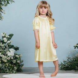 AMIKI Children-Yellow Silk Nightdress | Childrensalon Outlet