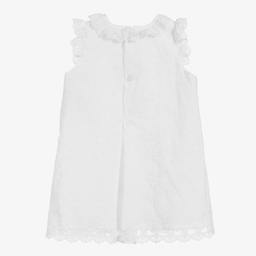 Ancar-Baby White Cotton Dress Set | Childrensalon Outlet