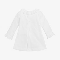 Ancar-Baby White Cotton Dress Set  | Childrensalon Outlet