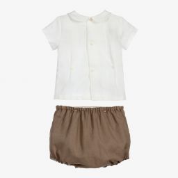 Ancar-Ivory & Beige Buster Suit | Childrensalon Outlet