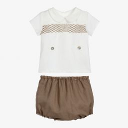 Ancar-Ivory & Beige Buster Suit | Childrensalon Outlet