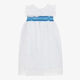 Ancar-Бело-голубое домашнее платье из хлопка | Childrensalon Outlet